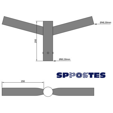 Suporte para Luminária Duplo – 6048