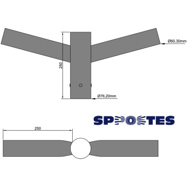 Suporte para Luminária Duplo – 7660