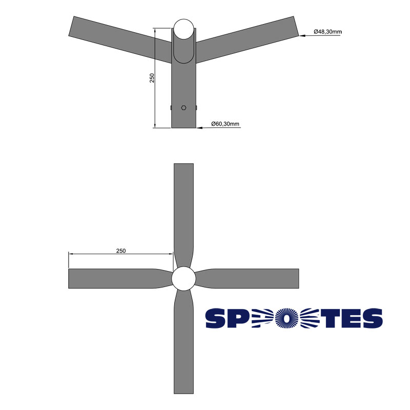 Suporte para Luminária Quadruplo 6048