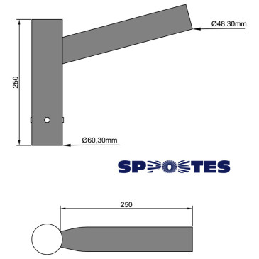 Suporte para Luminária Simples – 6048