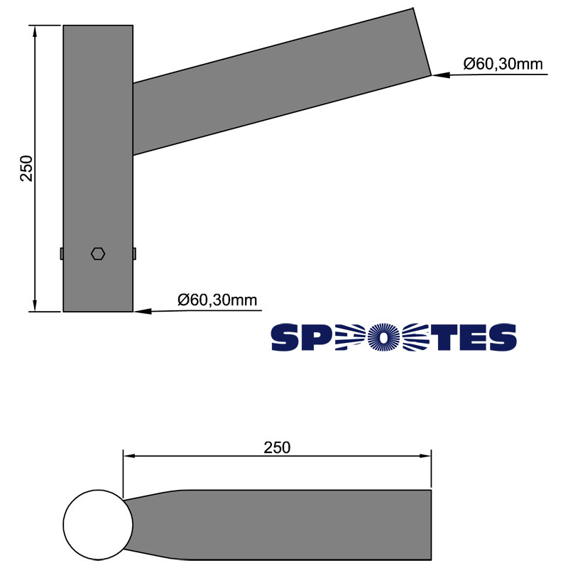 Suporte para Luminária Simples 6060