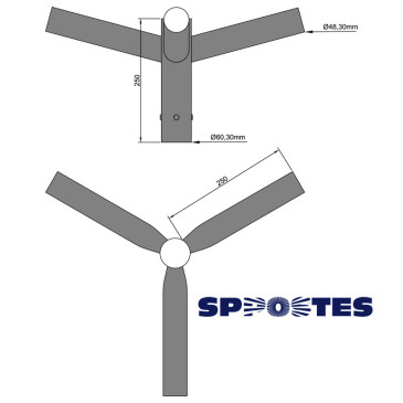 Suporte para Luminária Triplo – 6048