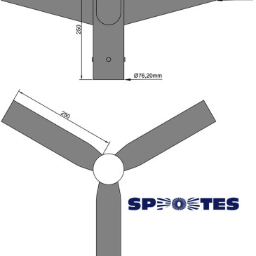 Suporte para Luminária Triplo – 7660